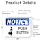Signmission Push Button (Right Arrow) Sign With Symbol, 18 in W x Rectangle, Vinyl Decal OS-2PACK-NS-D-1218-L-17923 - alternate 6
